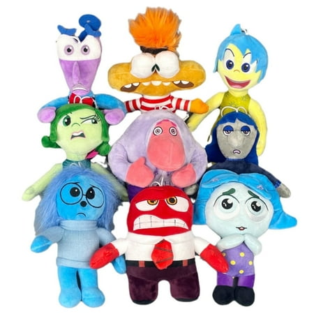 9 pcs Inside Out 2 Plush Toys, Anxiety Plush, Joy Sad Embarrassment Pillow Plushies, Soft Doll Best Gift Choice for Birthday, Christmas, Movie Fans