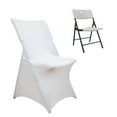 thumbnail image 5 of Efavormart White Stretch Spandex Lifetime Folding Chair Cover, Premium Fitted Chair Cover With Foot Pockets, 5 of 11
