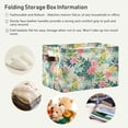 thumbnail image 6 of FREEAMG Elegant Flower Colorful Floral Large Square Storage Basket Bin with Handles 1PCS, Foldable Multi Functional Closet Storage Box Shelf Basket for Storing Toys, Books and Clothes, 6 of 7