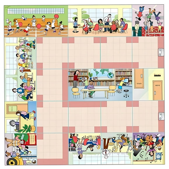 Terrapin School Mat for Bee-Bot or Blue-Bot Educational Coding Robots Playmat, Nursery Preschool Elementary Activity Mats Teaching and Learning Programmable Robotics for Boys and Girls
