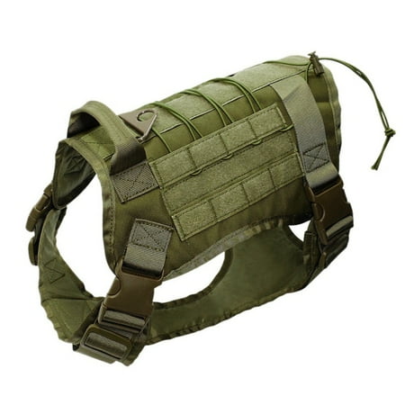 Tactical Police-K9 Military Training Dog Harness Adjustable Molle Nylon (Best Dog Training Harness)