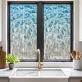 thumbnail image 2 of Blue Ocean Window Privacy Film, Underwater Sea Waves Water Ripple Seascape Static Cling UV Sun Blocking Heat Control Window Tint, Non-Adhesive One Way Windows Privacy Cover 17.7''x39.3'', 2 of 7