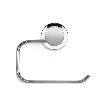 Croydex Stick n Lock Adhesive Wall Mounted Toilet Paper Holder in Chrome, No Drill