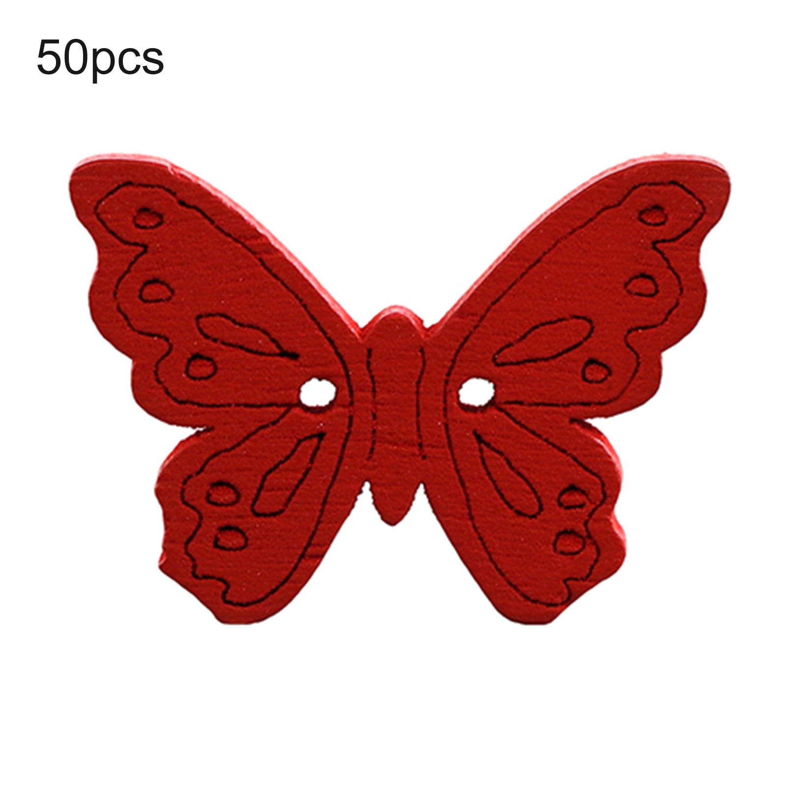 Naturegr Buttons 50Pcs Multicolor Cartoon Car Butterfly 2 Holes Scrapbook  Sewing Wooden Buttons - Walmart.com