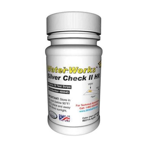 Industrial Test Systems Test Strips,Silver,50-1000ppb, PK50 480044