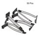 thumbnail image 2 of Clips de cable autoadhesivos ajustables organizador de cables con montaje opcional de tornillo para sujetar brida de cable 90x12mm negro 50 piezas, 2 of 4