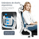 thumbnail image 4 of Silla Escritorio Ejecutiva VBELL Oficina Secretarial Ergonomic Negra Y Blanca Con cojín De látex, 4 of 7
