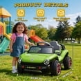 thumbnail image 6 of Track Seven 12V Ride on Car, Licensed Volkswagen Beetle Kids Electric Car with Remote Control, Bluetooth, USB, Rear Storage, LED Light, 2WD, Electric Ride on Toy Car for Kids Toddlers Aged 3+, Green, 6 of 9