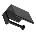 thumbnail image 4 of Soporte sin perforaciones con estante Soporte inoxidable Soporte organizador para Hogar Toliel Negro Gloria Titular de papel de seda, 4 of 6
