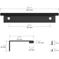 thumbnail image 4 of czcpp-Richelieu Hardware - BP989880990 - Contemporary Aluminum Edge Pull - 9898-80 mm - Brushed Black Finish, 4 of 4