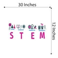 thumbnail image 4 of Teacher Classroom Student Stem Science Technology Engineering Math Lab Study Experiments Atoms Microscope Scienctist Algebra Geometry Holiday Decorating Wall Decal Sticker - Size: 30 In X 12 In, 4 of 5