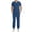 Dark Blue, variant on Cmtiyu Scrubs for Men Set Solid Color Soft Medical Uniform Round Neck Short Sleeve Scrub Tops Drawstring Jogger Pants With Pockets S-2XL
