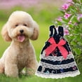 thumbnail image 5 of Bowknot Decor Pet Dress Lace Edge Sling, Summer Small Dog Princess Cosplay Costume - for Party, 5 of 8