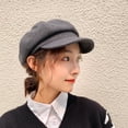 thumbnail image 4 of Women's Newsboy Hats Fall Wool Cabbie Beret Octagonal Hat Girls Paperboy Cap, 4 of 5