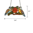 thumbnail image 3 of CHLOE Sparrow Animal Tiffany-glass Window Panel 12" Wide, 3 of 3