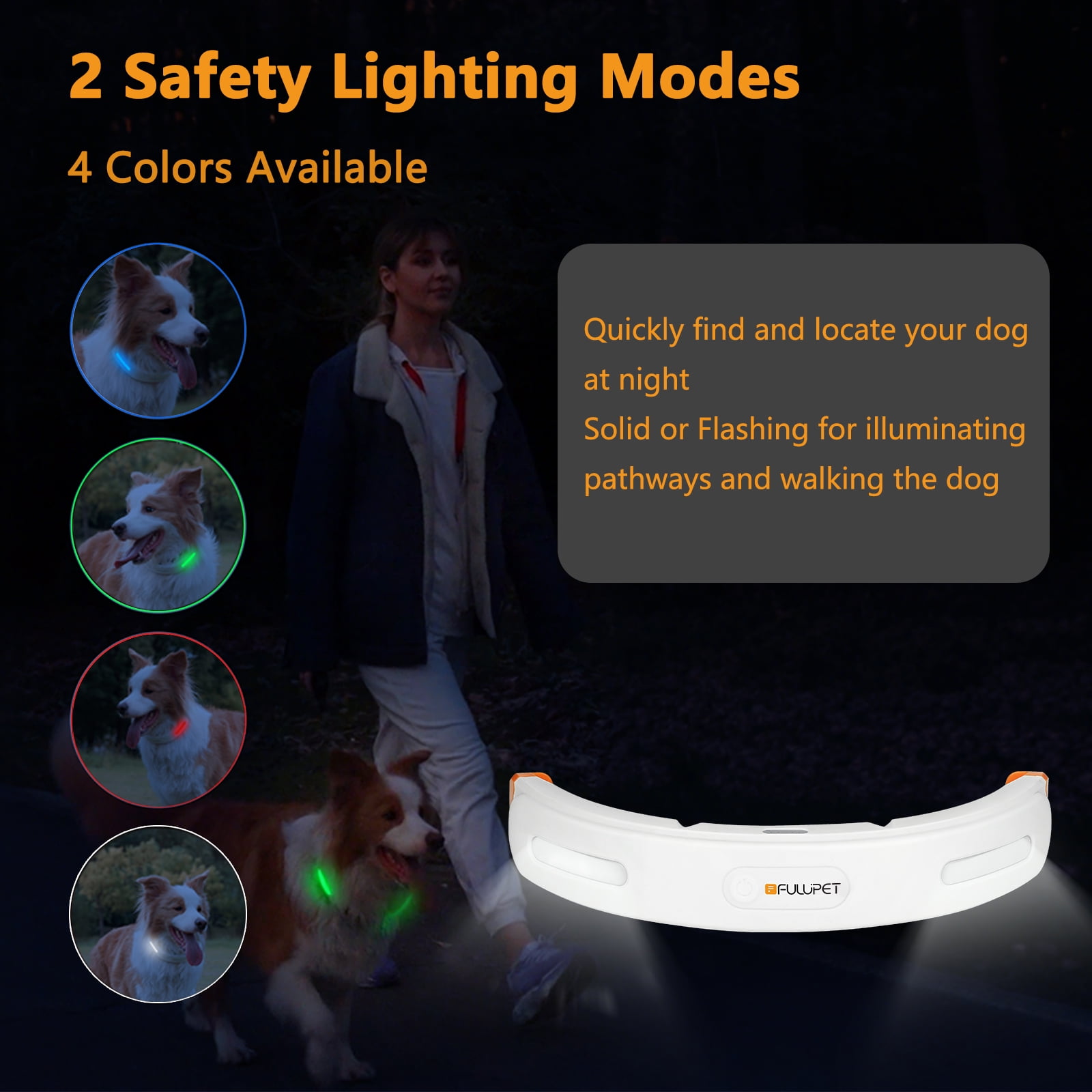 Wireless Dog Fence System, 3-in-1 Wireless Dog Fence Indoor & Outdoor Use, 6 Acre Accurate & Reliable Electric Fence for Dogs, Wireless Pet Fence with LED Light Dog Training Collar,White