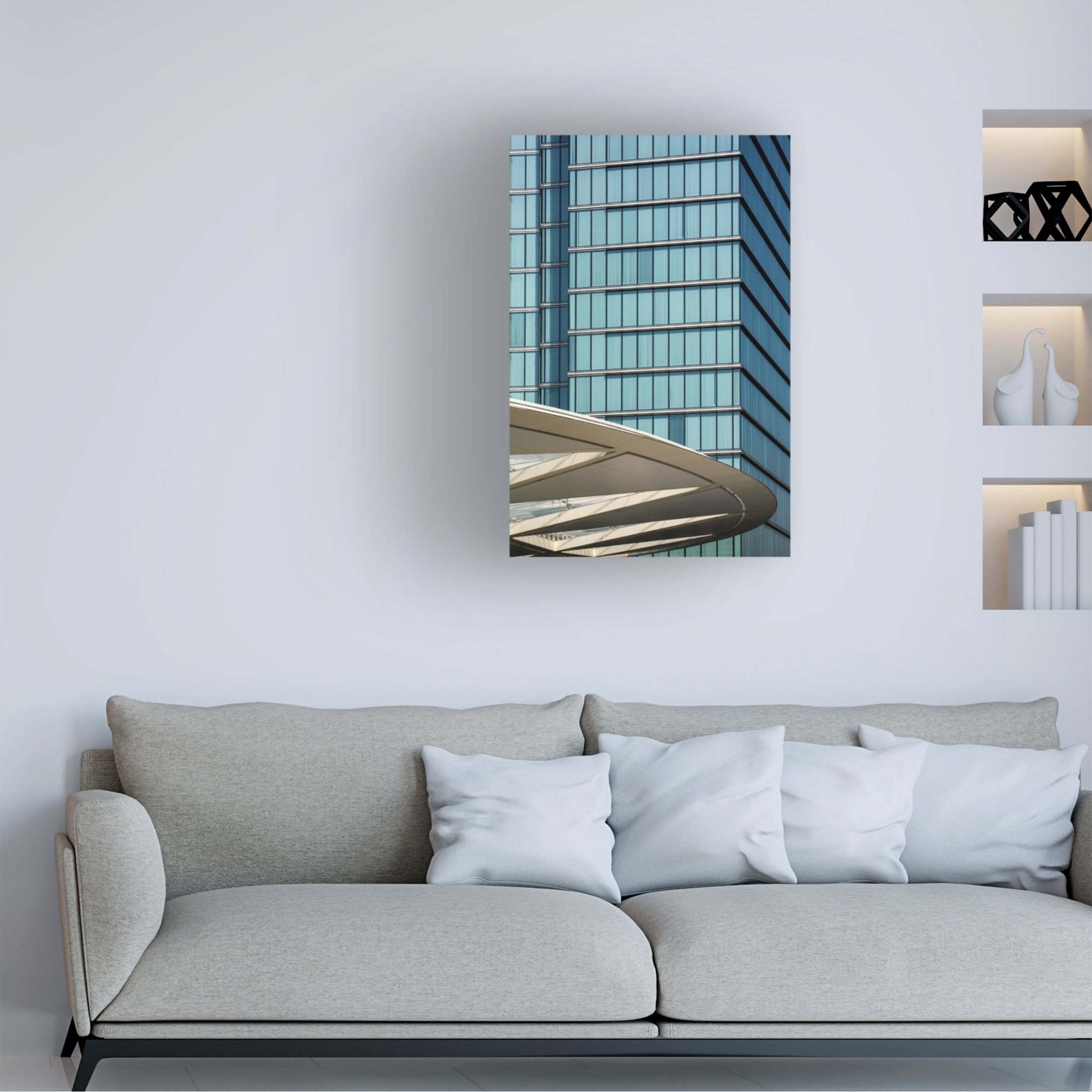 Canvas Wall Art - Lus Joosten 'The Saucer Is About To Take Off' Wall Art for Living Room, Bedroom, or Office Décor by Trademark Fine Art - 12 x 19 Inches