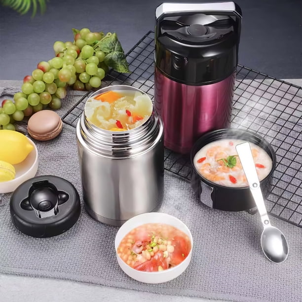 Termo Para Alimentos, Termo Para Estofado De Acero Inoxidable, Recipientes Para Sopa De Alimentos, Termos, Taza Portátil Para El Almuerzo seitruly HA028452-04