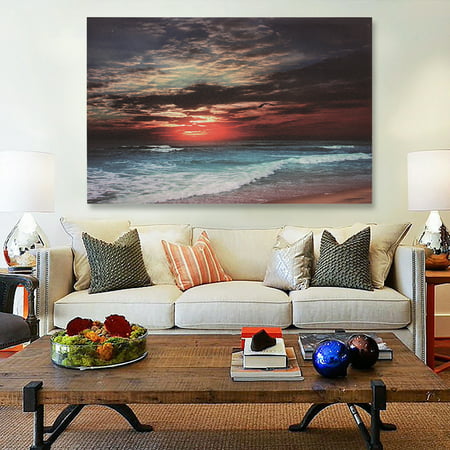 Moaere Modern Oil Painting Print Art Oil Paintings Reproduction Seascape Beach Picture Canvas Wall Art Home Decoration
