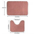 thumbnail image 3 of Honeii Red and Brown Squares Pattern Bathroom Anti-Skid Pad Bathroom Mat Vintage Seamless Pattern Not-Slip Toilet Rug Set, 3 of 6