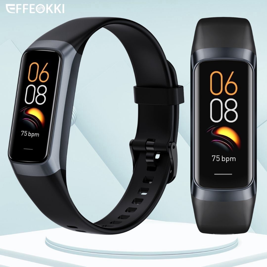 Effeokki Slim Fitness Tracker For Women Men Wrist Watch Amoled Display Screen/25 Sport Modes/Waterproof Pedometer Smart Watch Compatible With Iphone Android Smartphone