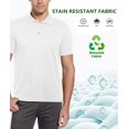 thumbnail image 2 of SPEEDRUN Men's Moisture-Wicking Quick-Dry Golf Polo Shirt Casual Business Short Sleeve White M, 2 of 6