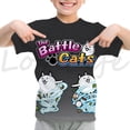 thumbnail image 5 of Camiseta para niños The Battle Cats, camiseta para bebés, niños y niñas, linda camiseta de dibujos animados, camiseta de manga corta de verano para niños, camisetas con cuello redondo, 5 of 5