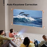 CocoBear Mini Projector 1080P Supported, 5000 Lumens Portable WiFi Bluetooth Projector, 180 Display, 55000H LED Life, Compatible with iPhone Android TV Stick HDMI USB