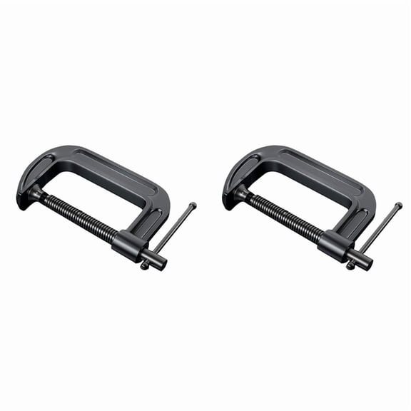 2X Heavy Duty G Clamp with Opening, G-Type Thickened Woodworking Clamp, Suitable for Woodworking and Welding. 1 Inch