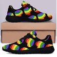 thumbnail image 3 of Rainbow Pride Shoes Men Women Fashion LGBT Sneakers Adult Lightweight Breathable Running Shoes Black Size 6, 3 of 7