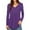 Dark Purple, variant on EDFBUYKRS Graphic Striped Pointelle Top with Long Sleeves, Womens S