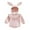 Pink, variant on Gunia Toddler Easter Outfit Girl Boys Long Sleeve Solid Rabbit Ear Romper Kids Set Leisure Girl Clothes Set Outfits 0-18 Months