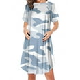 thumbnail image 2 of YHAJDS Maternity Dress for Photography V Neck Long Sleeve Side Slit Maxi Dress, 2 of 3