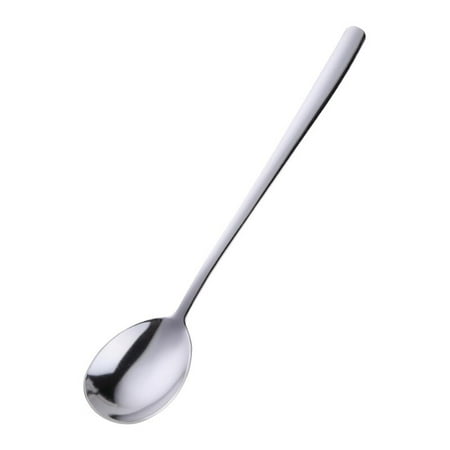 

2PCS Korea Spoon Silver Stainless Steel Soup Spoon Long Handle Gold Ladle Spoon Set for Ice Cream/Salad Metal Kitchen Tableware
