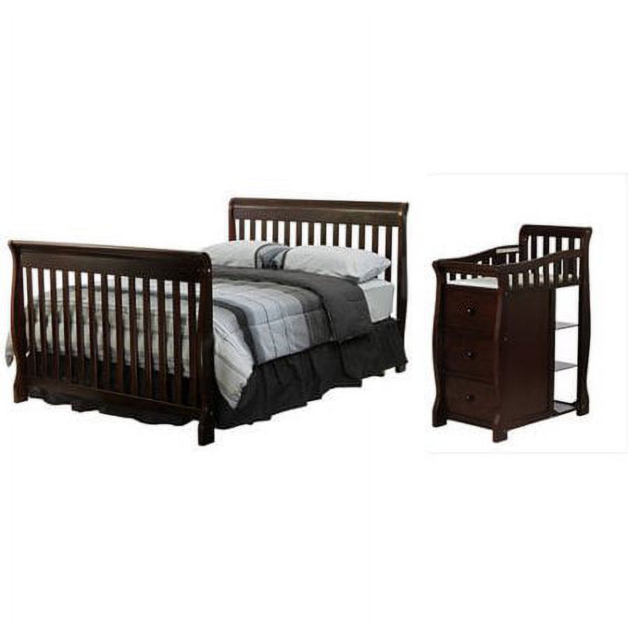 Dream On Me Brody 5-in-1 Convertible Crib with Changer, Espresso - image 4 of 4