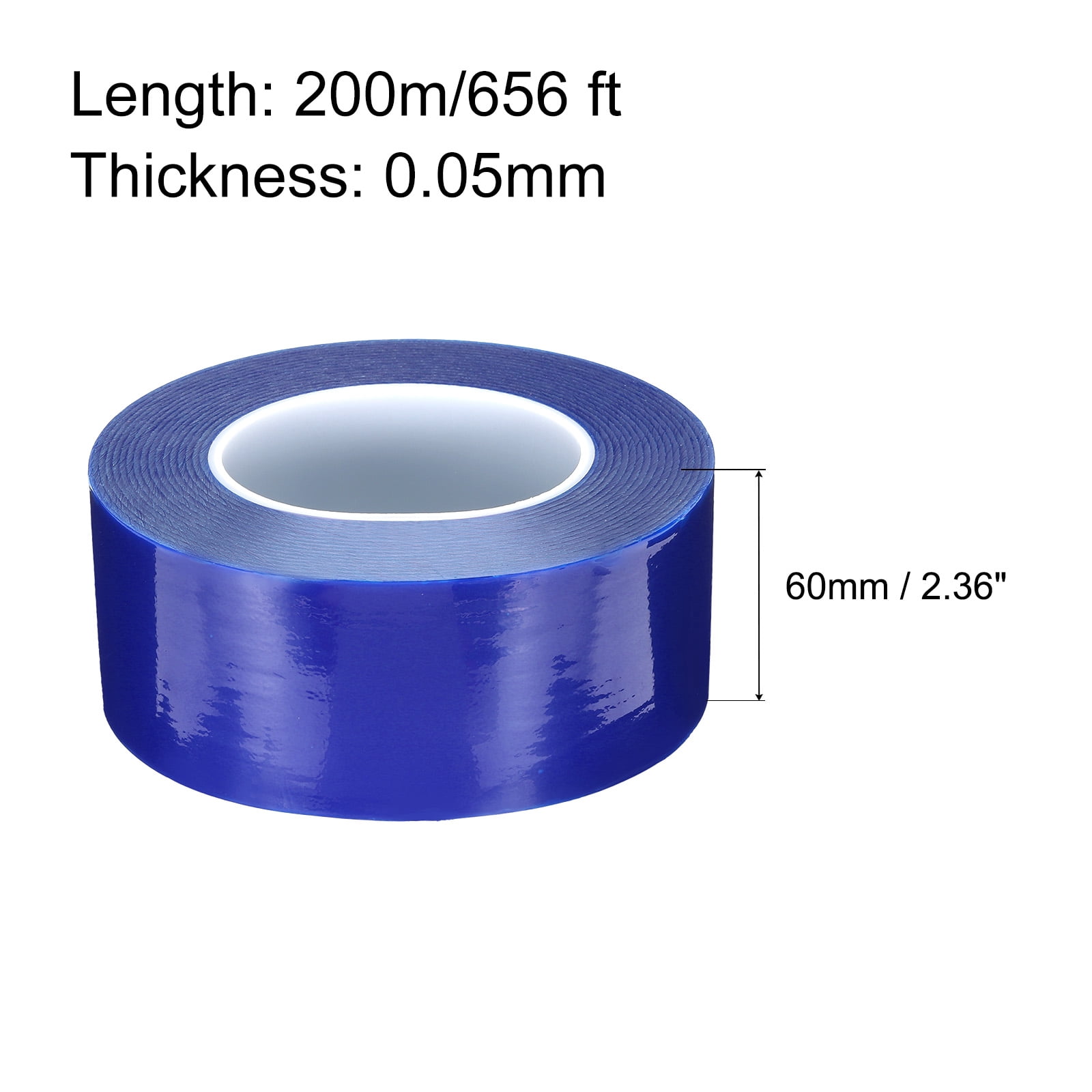 Unique Bargains PE Protective Film for Aluminum Doors and Surfaces Protection Blue 2.36" x 656Ft