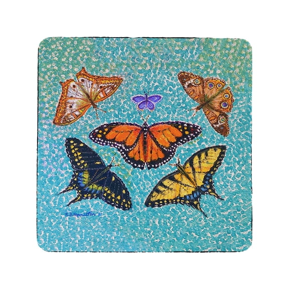 Betsy Drake Interiors Butterfly Arrangement Coaster Set of 4