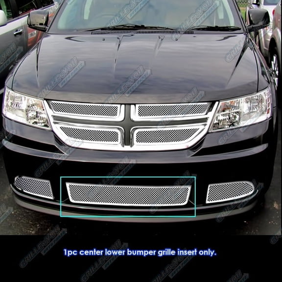 APS Compatible with Dodge Journey SE 2011-2020 Lower Bumper Stainless Steel Chrome Mesh Front Grill Grille Insert D76877T