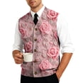 thumbnail image 7 of Valentine's Day Sweater Vest for Men V-Neck Sleeveless Button Up Cardigan Valentines Vest Sweater, 7 of 7