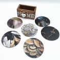thumbnail image 4 of QualitChoice Decorated Home Porta Vasos Set With Wooden Placemat Decorated Home.Coaster, 4 of 6