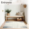 thumbnail image 3 of ODIKA 9'x12' Machine Washable Non-Slip Area Rug, Non Slip Grey Camper Stair Featuring Interwoven and Dot Motif Design High Traffic Rug, Ivory, 104735, 3 of 7