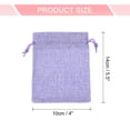 thumbnail image 2 of Uxcell Burlap Bags with Drawstring, Favor Sacks Jewelry Pouches for Gifts, Purple, 2 of 7