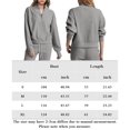 thumbnail image 2 of Blusa Mangas Largas Sudadera de punto recortada para mujer Top de punto recortado informal Chaqueta de color sólido Outwear Cgtredaw Gris T S para Mujer, 2 of 5