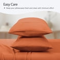 thumbnail image 3 of Luxclub Cooling Pillowcases, Wrinkle-Free Satin Trim, Machine Washable, Queen, Autumn Orange, 2 Pack, 3 of 8