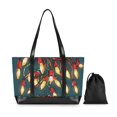 thumbnail image 7 of FORMRS Canvas Laptop Tote Bag for Women with 15.6" Computer Compartments Shoulder Handbag, Red Christmas Light, 7 of 7