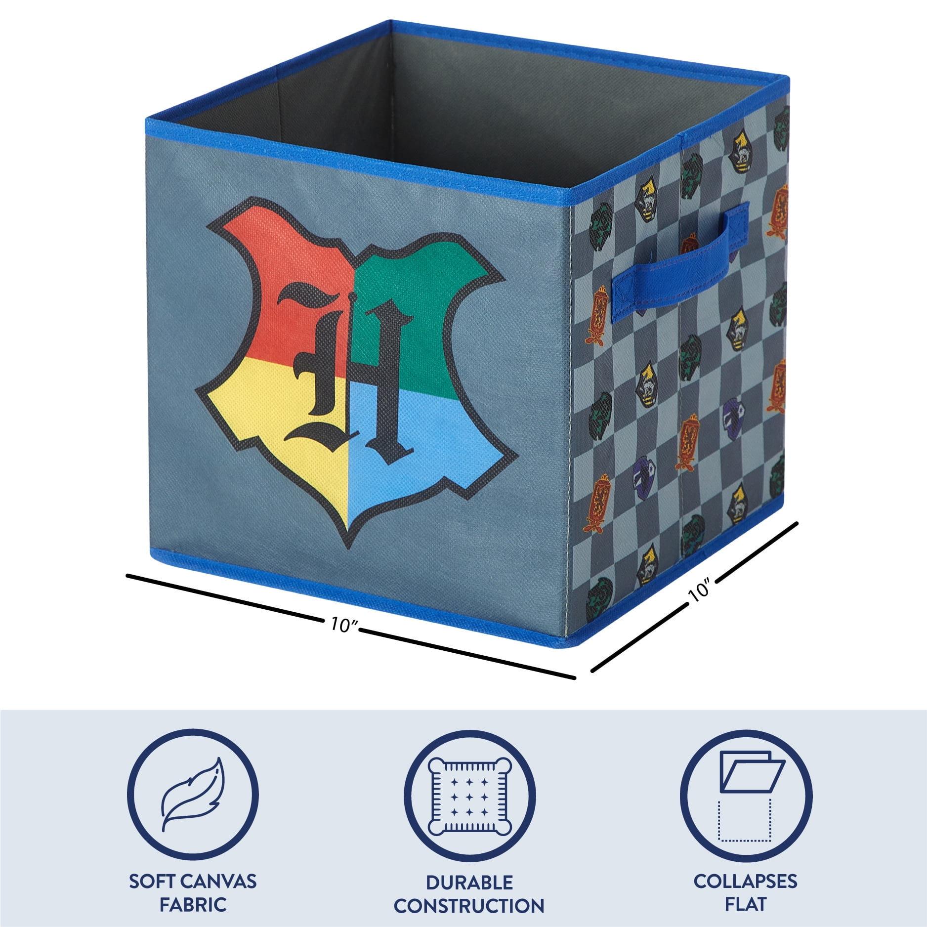 Harry Potter Kids' 2-Pack Printed Toy Storage Cubes, 10" x 10"