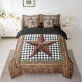 thumbnail image 2 of jejeloiu Rustic Western Cowboy 7 Pieces Bedding Comforter Set,Texas Stars Full Bedding Set For Boys Teens Reversible, 2 of 8
