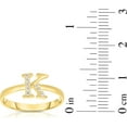 thumbnail image 4 of Floreo 10k Yellow Gold Letter A-Z Small Block Alphabet Character CZ Initial Ring, 4 of 5