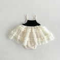 thumbnail image 5 of LYMAYTER Newborn Sleeveless Onesies for Baby Girls Bodysuit Fine Shoulder Strap Tulle Dress‌ Summer, 5 of 8