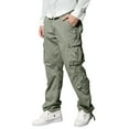 Matchstick Men's Retro Relaxed Plus Size Cargo Pants with Multi Pockets